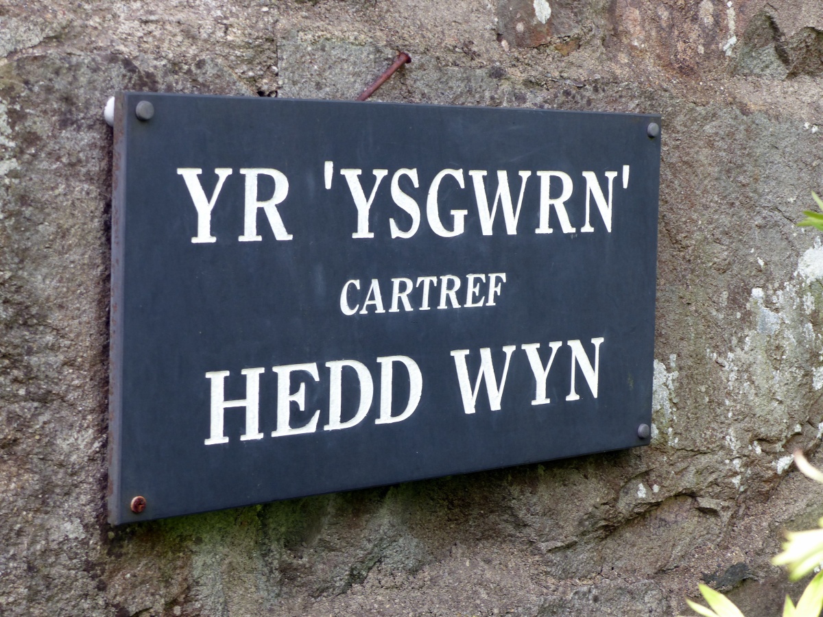 The sign for Yr Ysgwrn, Poet Hedd Wynn's House